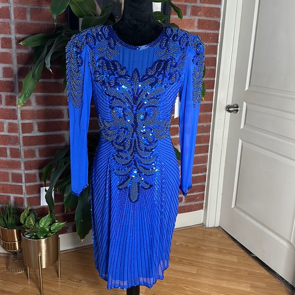Blue Sequin Dress - Picture 1 of 5